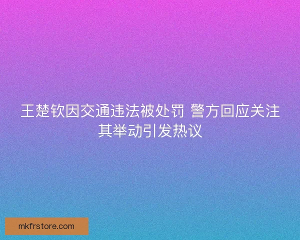 王楚钦因交通违法被处罚 警方回应关注其举动引发热议