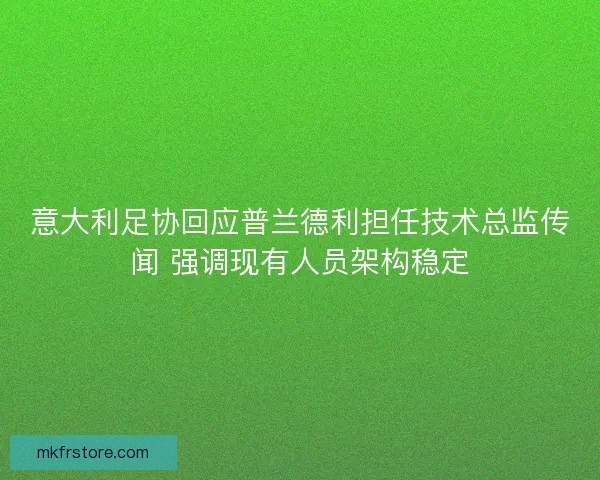 意大利足协回应普兰德利担任技术总监传闻 强调现有人员架构稳定 意大利足协回应普兰德利担任技术总监传闻 强调现有人员架构稳定